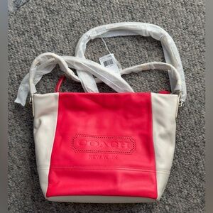 Coach Legacy Weekend Color-block Leather Shoulder Bag